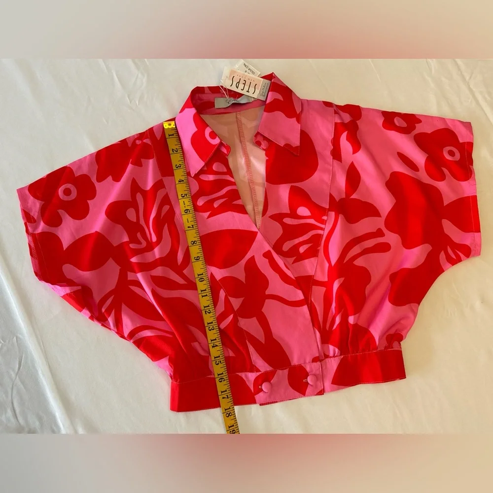 NWT Tropical Crop Top - Picture 3 of 7